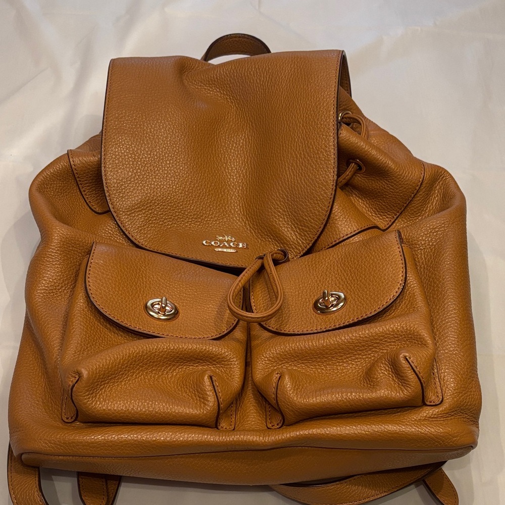 Coach Caramel Leather Backpack